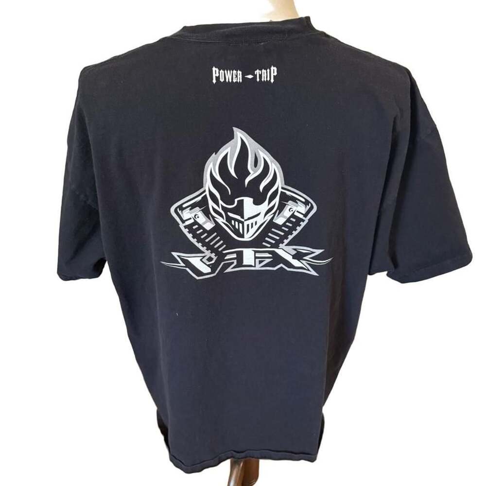 Vintage Power Trip Honda VTX Motorcycle Graphic T-Shirt Black 2XL